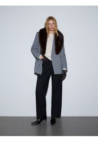 Reserved - Wełniany sweter - kremowy. Kolor: kremowy. Materiał: wełna #1