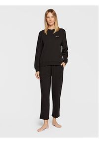 Calvin Klein Underwear Koszulka piżamowa 000QS6870E Czarny Regular Fit. Kolor: czarny. Materiał: syntetyk