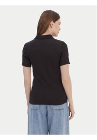 TOMMY HILFIGER - Tommy Hilfiger Polo 1985 WW0WW42047 Czarny Slim Fit. Typ kołnierza: polo. Kolor: czarny. Materiał: bawełna #2