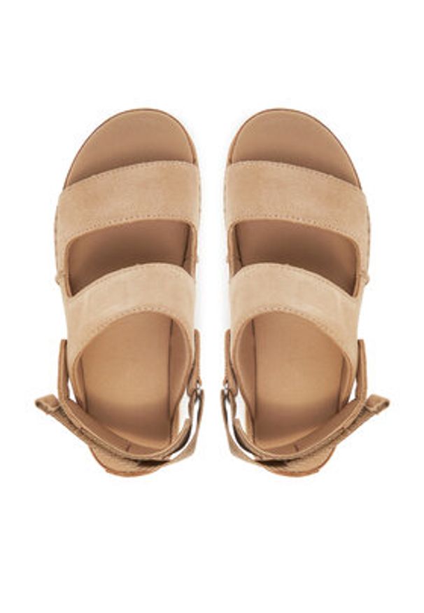 Ugg Sandały W Goldenstar Glide 1167399 Beżowy. Kolor: beżowy. Materiał: zamsz, skóra
