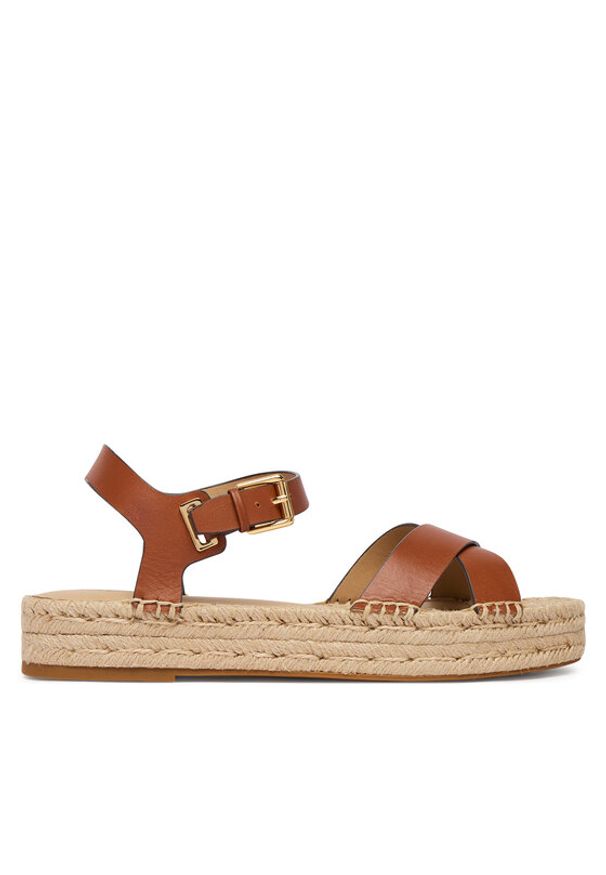 Lauren Ralph Lauren - LAUREN RALPH LAUREN Espadryle 802P06400001 Brązowy. Kolor: brązowy. Materiał: skóra