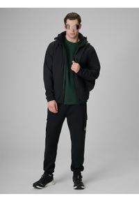 4f - 4F Kurtka softshell wiatroodporna membrana 5000 męska - czarna S. Typ kołnierza: kołnierzyk stójkowy. Kolor: czarny. Materiał: softshell #2