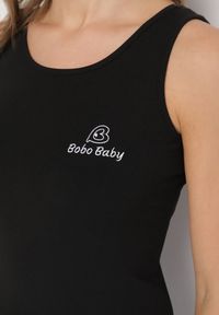 Born2be - Czarny Wiskozowy Top Ozdobiony Nadrukiem Amovara. Okazja: na co dzień. Kolor: czarny. Materiał: wiskoza. Wzór: aplikacja, nadruk. Styl: casual #5