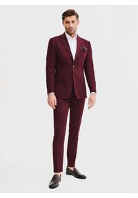 Pako Lorente - PAKO LORENTE – Marynarka garniturowa w kolorze bordowym. Okazja: na wesele, na co dzień, na ślub cywilny. Kolor: czerwony. Materiał: poliester, wiskoza, elastan. Wzór: gładki. Styl: casual #8