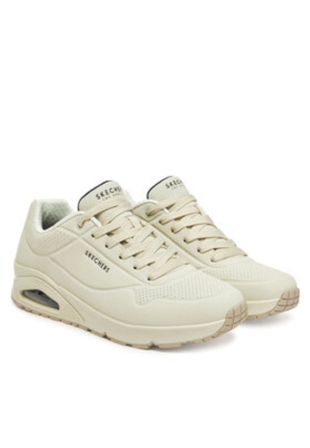 skechers - Skechers Sneakersy Uno - Stand On Air 52458/OFWT Écru. Materiał: skóra