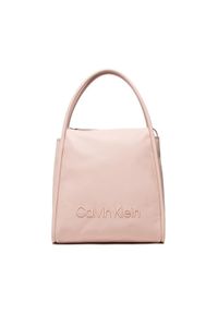 Calvin Klein Torebka Resort Hobo K60K609636 Różowy. Kolor: różowy. Materiał: skórzane