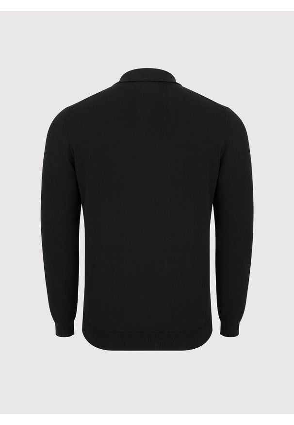 Pako Lorente - PAKO LORENTE – Sweter polo w kolorze czarnym. Okazja: na co dzień. Typ kołnierza: polo. Kolor: czarny, niebieski. Materiał: wiskoza, poliester. Sezon: wiosna. Styl: casual