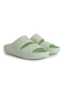 Crocs Klapki Classic Floral Cutout Sandal 210966 Zielony. Kolor: zielony #3