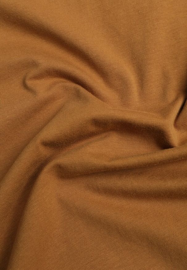 Renee - Brązowy T-shirt z Bawełny z Okrągłym Dekoltem Nedima. Okazja: na co dzień. Kolor: brązowy. Materiał: bawełna. Styl: klasyczny, casual