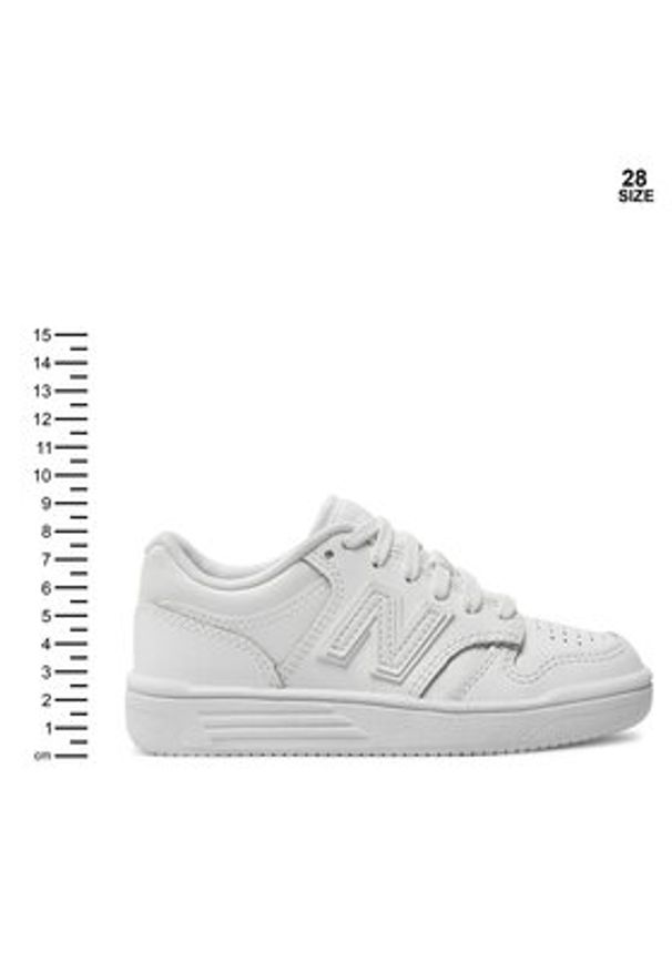 New Balance Sneakersy PSB4803W Biały. Kolor: biały. Materiał: skóra