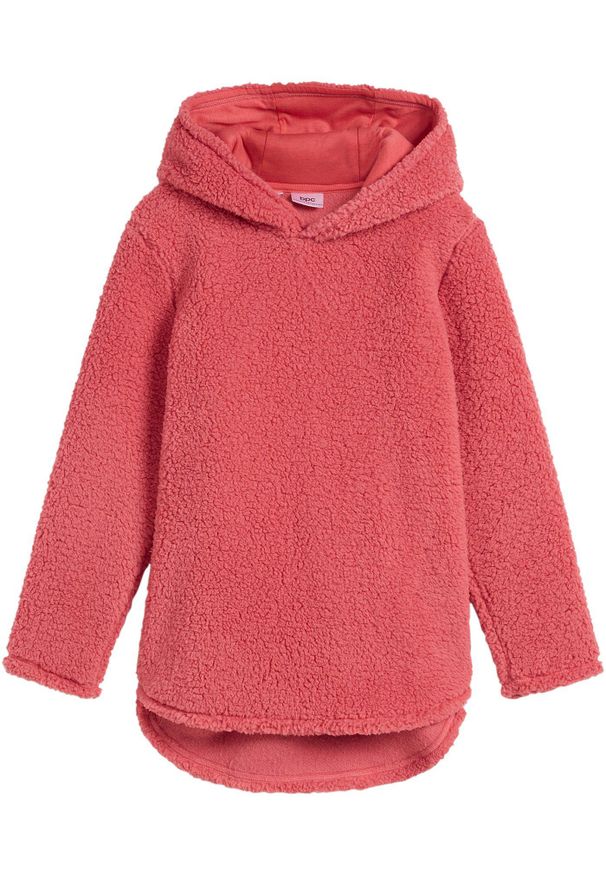 bonprix - Bluza z polaru. Typ kołnierza: kaptur. Kolor: różowy. Materiał: polar