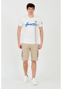 Aeronautica Militare - AERONAUTICA MILITARE Biały męski t-shirt Short Sleeve, Rozmiar M. Kolor: biały