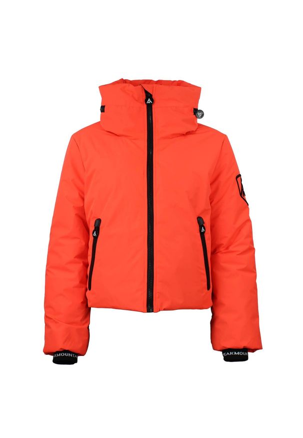 PEAK MOUNTAIN - Kurtka damska zapinana na zamek Peak Mountain. Kolor: pomarańczowy. Sezon: zima. Sport: narciarstwo