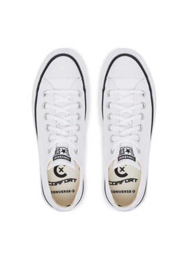 Converse Trampki Chuck Taylor All Star Lift Double Stack Platform A15491C Biały. Kolor: biały. Materiał: materiał. Obcas: na platformie