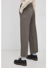 JDY Spodnie damskie kolor beżowy szerokie high waist. Stan: podwyższony. Kolor: beżowy. Materiał: tkanina #4