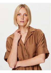 Seidensticker Sukienka koszulowa 60.134732 Brązowy Regular Fit. Kolor: brązowy. Materiał: wiskoza. Typ sukienki: koszulowe
