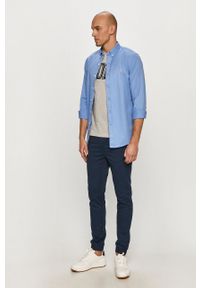 Polo Ralph Lauren - Koszula bawełniana. Typ kołnierza: polo. Kolor: niebieski. Materiał: bawełna. Wzór: gładki #3