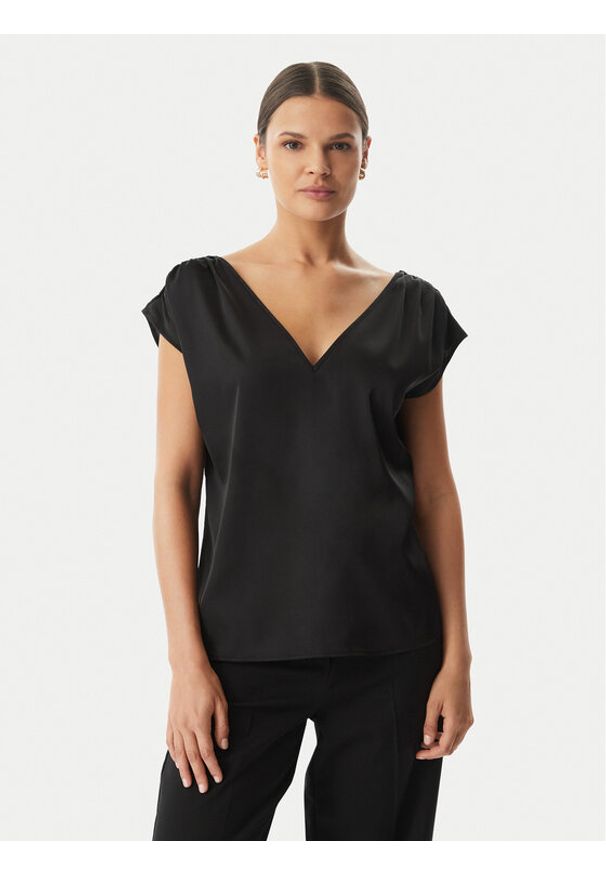 Rinascimento Bluzka CFC0020252002 Czarny Regular Fit. Kolor: czarny. Materiał: syntetyk