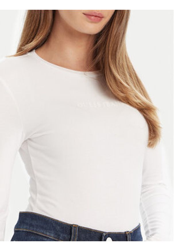 Guess Jeans Body W4BP41 J1314 Biały Slim Fit. Kolor: biały. Materiał: bawełna