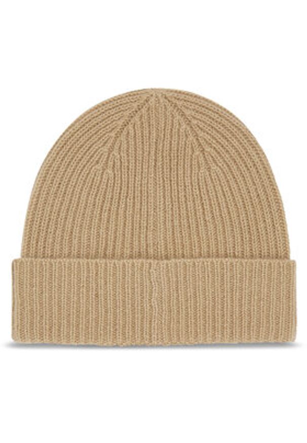 TOMMY HILFIGER - Tommy Hilfiger Czapka Cashmere Chic Beanie AW0AW15321 Beżowy. Kolor: beżowy. Materiał: materiał