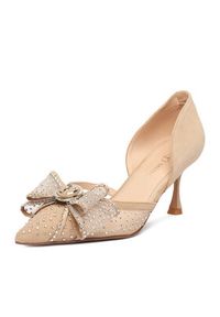 Eva Minge Szpilki EO-AVA-78096-202 Beżowy. Kolor: beżowy. Materiał: zamsz, skóra. Obcas: na szpilce #6