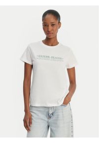Guess Jeans T-Shirt W6GIC5 K8HM0 Biały Regular Fit. Kolor: biały. Materiał: bawełna #1
