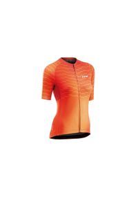 Koszulka rowerowa damskie NORTHWAVE BLADE WOMAN JERSEY SHORT SLEEVE. Kolor: pomarańczowy. Materiał: jersey