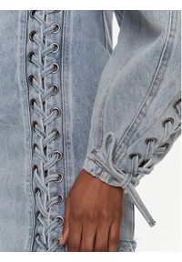 ROTATE Sukienka jeansowa Denim Laced Mini 1120141468 Niebieski Regular Fit. Kolor: niebieski. Materiał: jeans, bawełna. Długość: mini #3