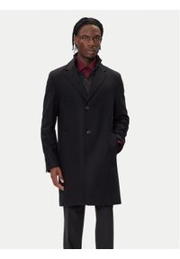 Hugo - HUGO Płaszcz wełniany Milogan2541 50546546 Czarny Regular Fit. Kolor: czarny. Materiał: wełna #1