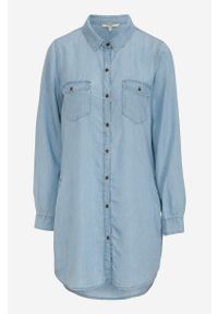 Cellbes - Długa koszula dżinsowa. Kolor: niebieski. Materiał: lyocell, bawełna, włókno, wiskoza. Długość: długie. Wzór: gładki #2