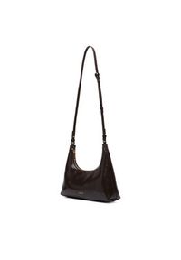 Calvin Klein Torebka Foil Logo Glossy Conv Shoulder B LV04F3737G Brązowy. Kolor: brązowy. Materiał: skórzane #2