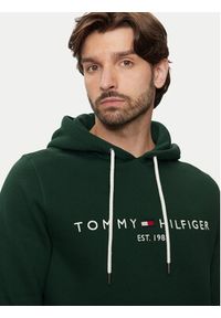 TOMMY HILFIGER - Tommy Hilfiger Bluza Logo MW0MW11599 Zielony Regular Fit. Kolor: zielony. Materiał: syntetyk #2
