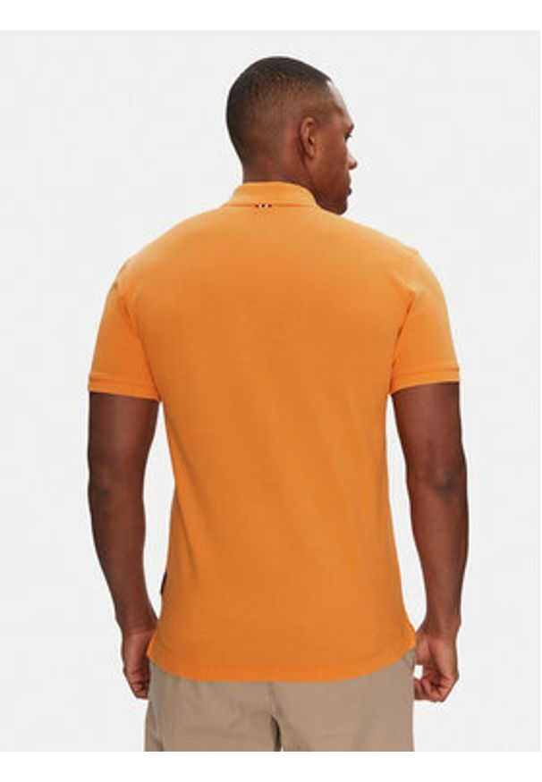 Napapijri Polo Elbas NP0A4GDL Pomarańczowy Regular Fit. Typ kołnierza: polo. Kolor: pomarańczowy. Materiał: bawełna