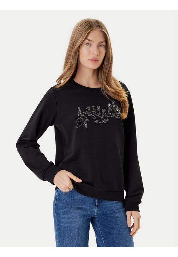 Liu Jo Sport Bluza TF5196 FS090 Czarny Regular Fit. Kolor: czarny. Materiał: bawełna. Styl: sportowy