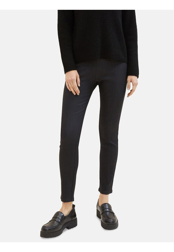 Tom Tailor Spodnie materiałowe 1039611 Czarny Slim Fit. Kolor: czarny. Materiał: wiskoza