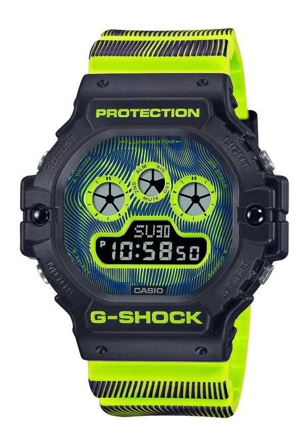 G-Shock - Zegarek Męski G-SHOCK Time Distortion Series 5900 Series DW-5900TD-9ER. Materiał: tworzywo sztuczne. Styl: sportowy