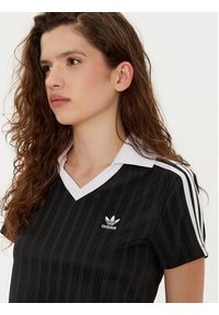 Adidas - adidas T-Shirt adicolor Football Jacquard JD2606 Czarny Slim Fit. Kolor: czarny. Materiał: syntetyk #2