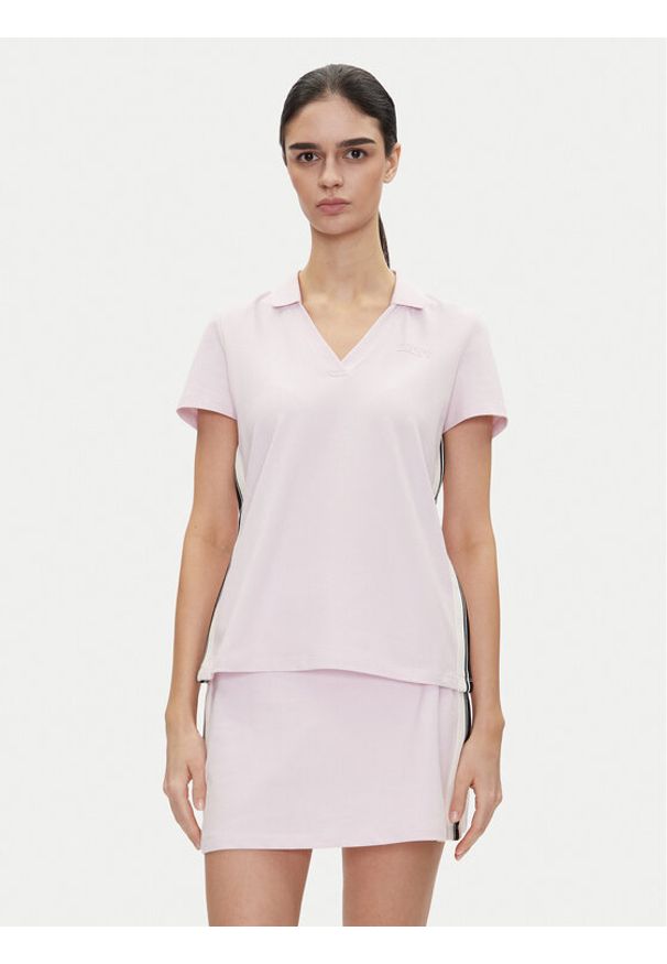 DKNY Sport Polo DP5T1212 Różowy Regular Fit. Typ kołnierza: polo. Kolor: różowy. Materiał: bawełna. Styl: sportowy