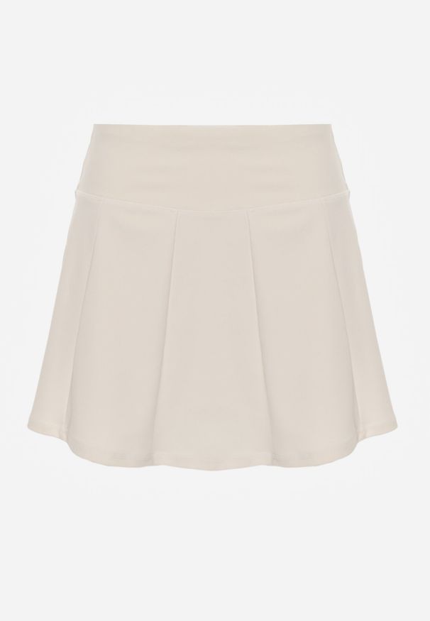 Born2be - Białe Sportowe Spódnico-Szorty z Funkcjonalnymi Kieszonkami Natellea. Okazja: na spacer. Kolor: biały. Materiał: materiał. Styl: sportowy