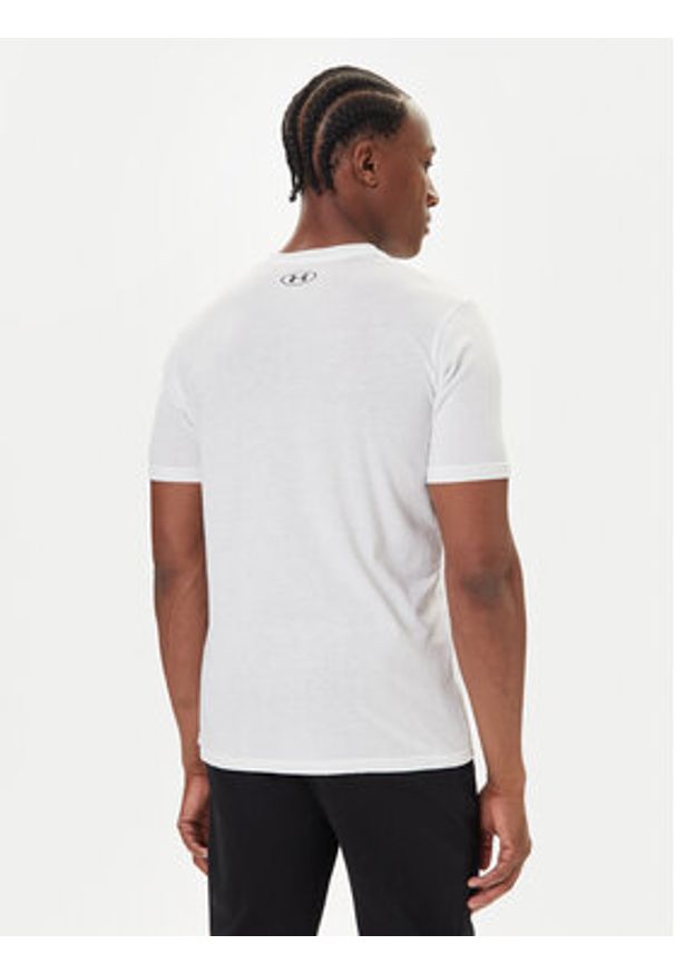 Under Armour T-Shirt Ua Sportstyle Logo Update Ss 1382911 Biały Loose Fit. Kolor: biały. Materiał: syntetyk, bawełna