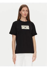 Elisabetta Franchi T-Shirt MA-035-51E2-V170 Czarny Regular Fit. Kolor: czarny. Materiał: bawełna #1