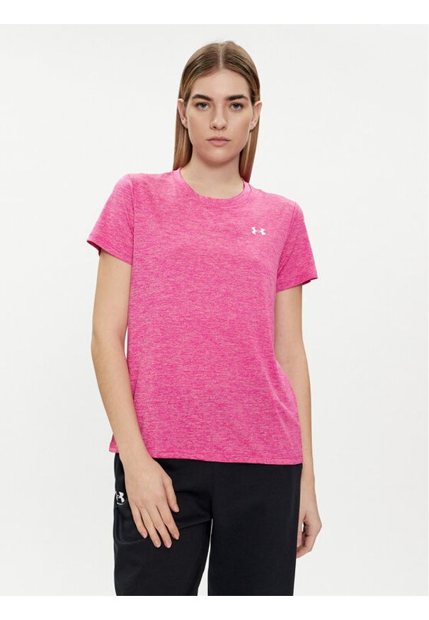 Under Armour Koszulka techniczna Tech Ssc- Twist 1384230-652 Różowy Loose Fit. Kolor: różowy. Materiał: syntetyk