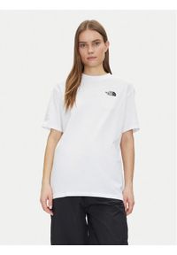 The North Face T-Shirt NF0A87NQFN41 Biały Oversize. Kolor: biały. Materiał: bawełna