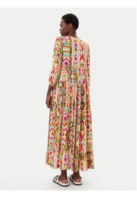 LOLA CASADEMUNT Sukienka letnia LS2516070 Kolorowy Relaxed Fit. Materiał: wiskoza. Wzór: kolorowy. Sezon: lato #3