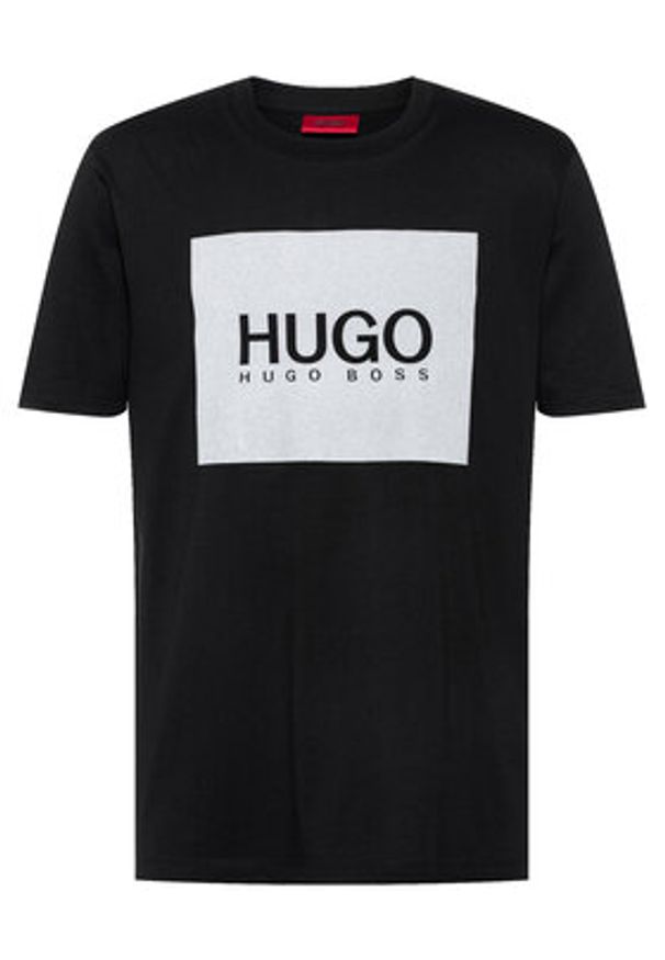 Hugo T-Shirt Dolive211 50442929 Czarny Regular Fit. Kolor: czarny. Materiał: bawełna