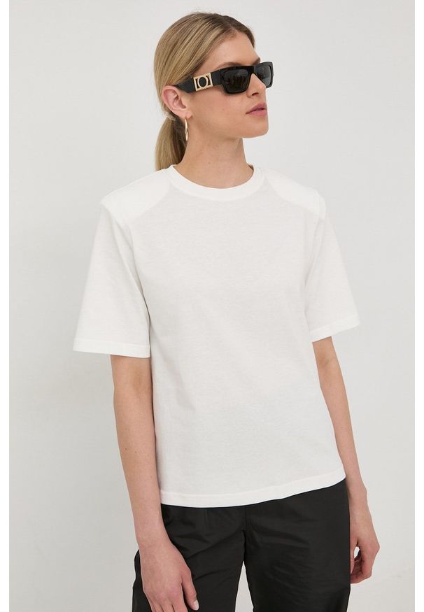Birgitte Herskind t-shirt bawełniany kolor biały. Okazja: na co dzień. Kolor: biały. Materiał: bawełna. Długość rękawa: krótki rękaw. Długość: krótkie. Styl: casual