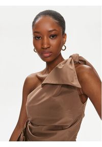 Pinko Bluzka Nosiola 102780 Y3LE Brązowy Slim Fit. Kolor: brązowy. Materiał: syntetyk #4
