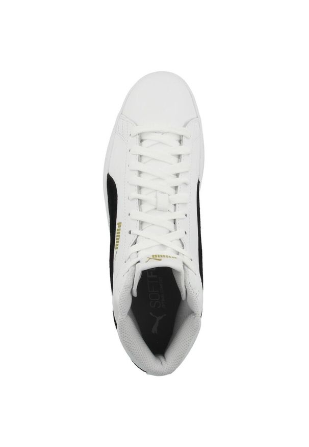 Buty do chodzenia męskie Puma Smash V2 Mid L. Zapięcie: sznurówki. Kolor: biały. Materiał: syntetyk, materiał. Szerokość cholewki: normalna. Sport: turystyka piesza