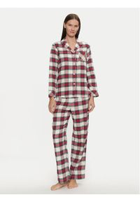 Lauren Ralph Lauren - LAUREN RALPH LAUREN Piżama ILN92374F Beżowy Relaxed Fit. Kolor: beżowy. Materiał: bawełna