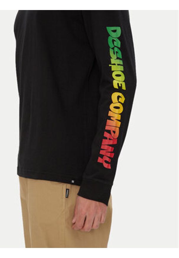DC Shoes Longsleeve ADYZT05474 Czarny Standard Fit. Kolor: czarny. Materiał: bawełna. Długość rękawa: długi rękaw